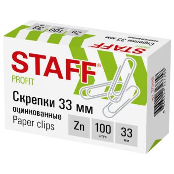 Товар Скрепки STAFF, 33 мм...